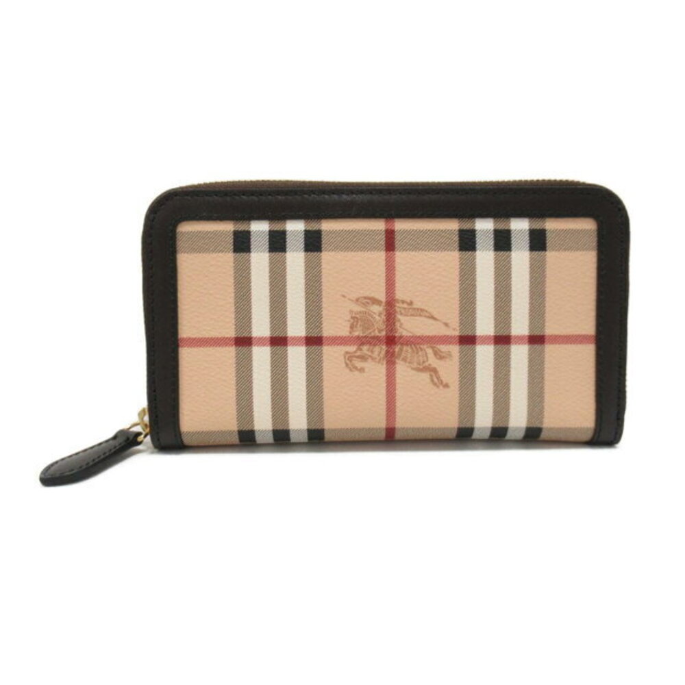 Burberry long brown wallet round beige leather - Picture 2 of 16